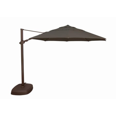 SIMPLYSHADE 11.5 ft. Fiji Octagon Cantilever Solefin Umbrella; 2408 Black SSAG25R-00D-D2408